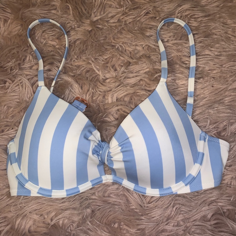 striped bikini top